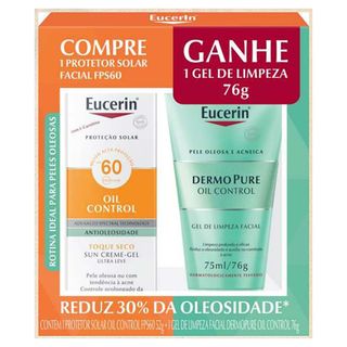 Eucerin Rotina Ideal Pele Oleosa Kit – Protetor Solar Facial FPS60 + Gel de Limpeza Menor preço em Eucerin Rotina Ideal Pele Oleosa Kit – Protetor Solar Facial FPS60 + Gel de Limpeza