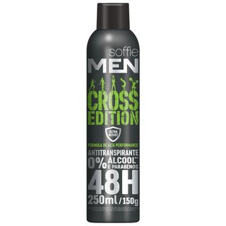 Desodorante Aerosol Soffie Masculino – Men Cross Edition - 250ml Menor preço em Desodorante Aerosol Soffie Masculino – Men Cross Edition - 250ml