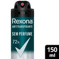 Desodorante Antitranspirante Aerosol Masculino Rexona Men Sem Perfume 150ml