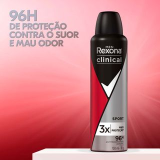 Kit 3 Desodorante Antitranspirante Aerosol Rexona Men Clinical Sem Perfume  150ml