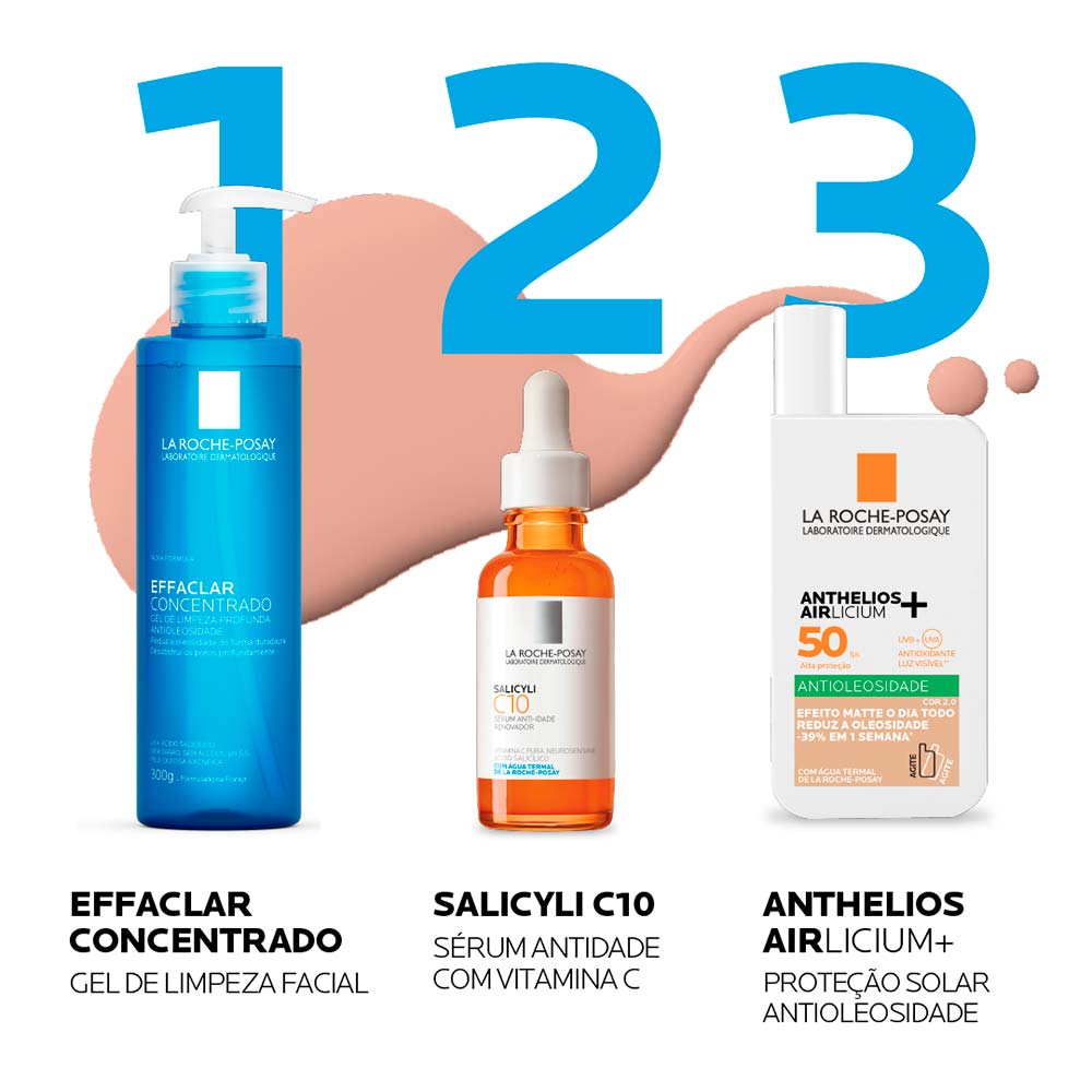 Protetor Solar Facial com Cor La Roche-Posay Anthelios Airlicium+ Fluido FPS50