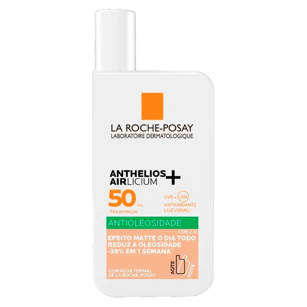 La Roche-Posay Anthelios Airlicium+ Kit com 2 Unidades – Protetor Solar Facial Fluido Com Cor FPS50 2.0 – 40ml
