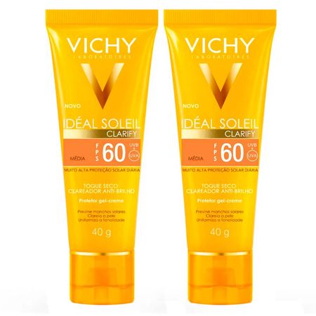 Vichy-Idéal-Soleil-Clarify-Kit-com-2-Unidades-–-Protetor-Solar-Facial-com-Cor-FPS60---Médio-Kit--1