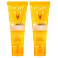 Vichy Idéal Soleil Clarify Kit com 2 Unidades – Protetor Solar Facial com Cor FPS60 - Clara Kit