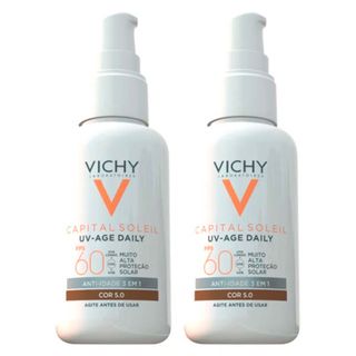 Vichy Uv-Age Daily Kit Com 2 Unidades – Protetor Solar Facial Com Cor Fps60 – 5.0 Kit