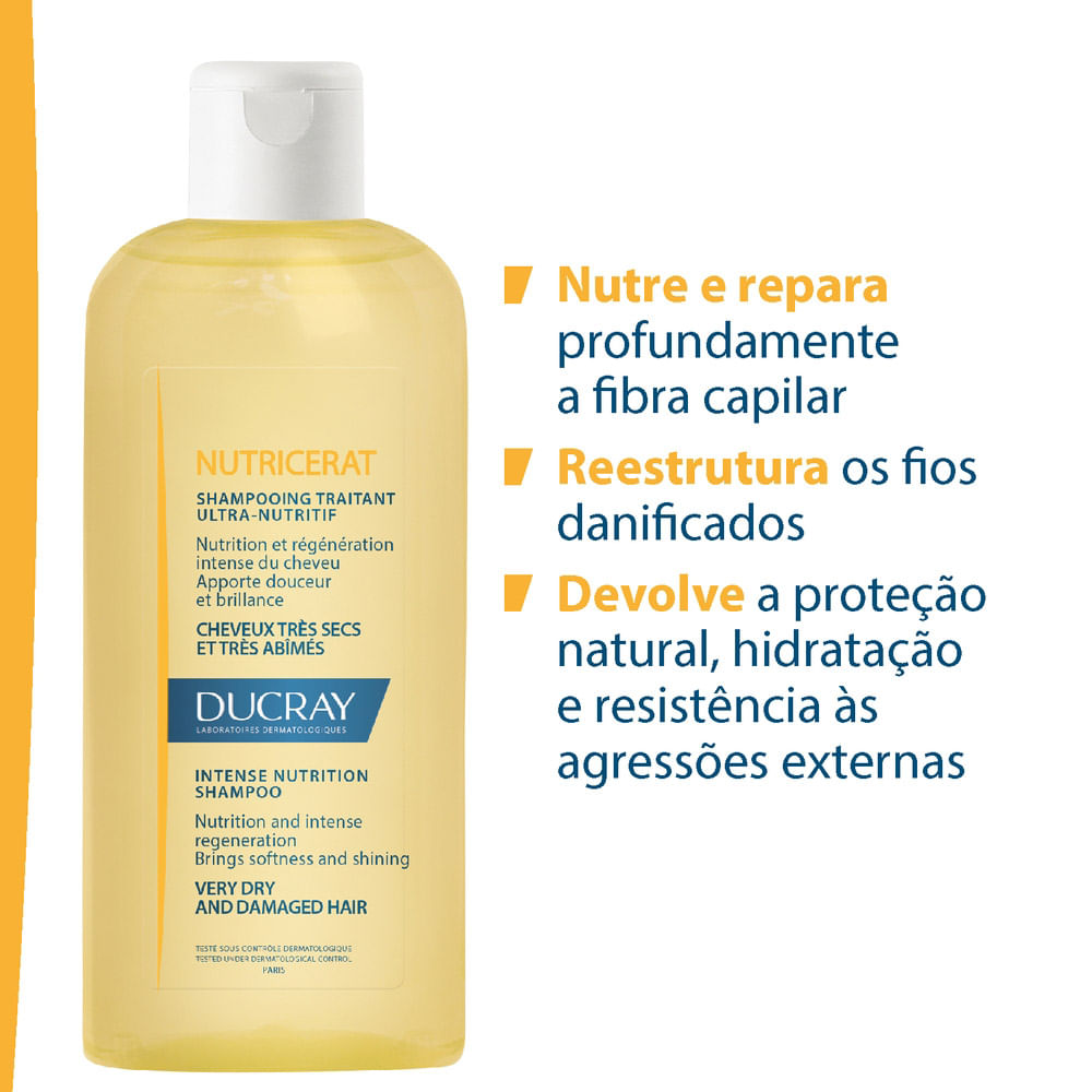 Ducray Nutricerat - Shampoo Nutritivo para cabelos Secos