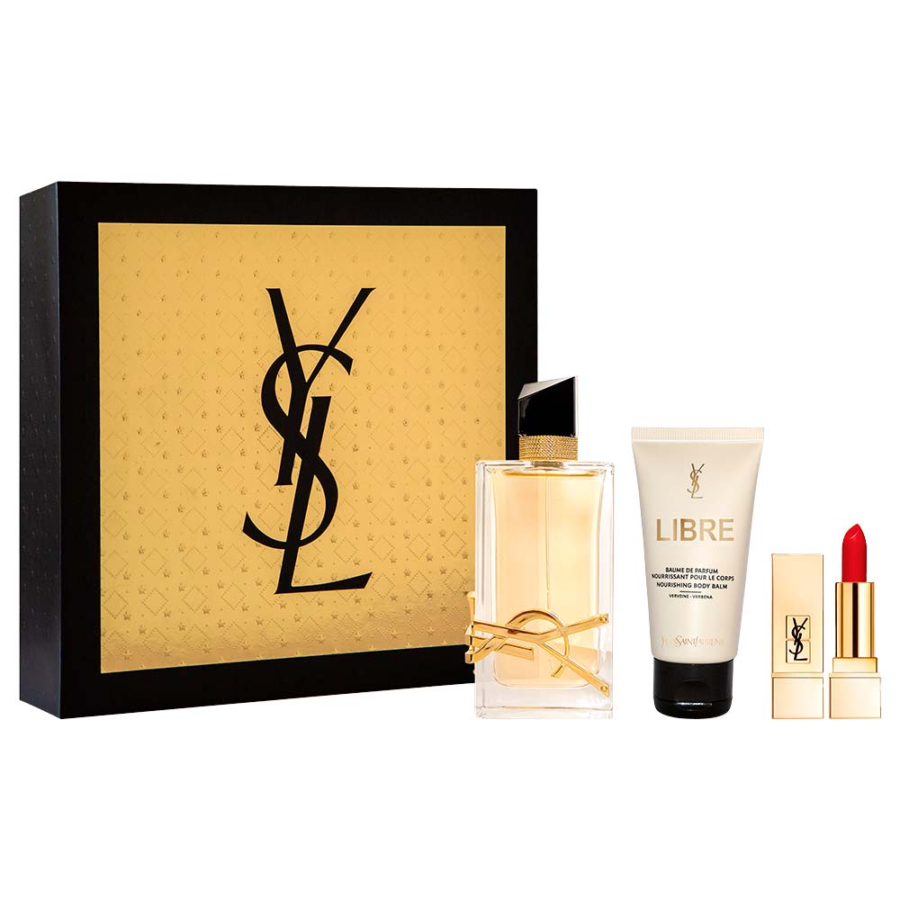 Kit Coffret Yves Saint Laurent Libre – Perfume Feminino + Loção Corporal + Mini Batom