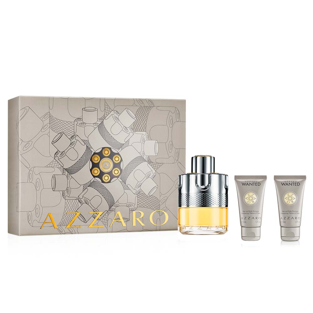 Kit Coffret Azzaro Wanted – Perfume Masculino + Body Lotion 2x