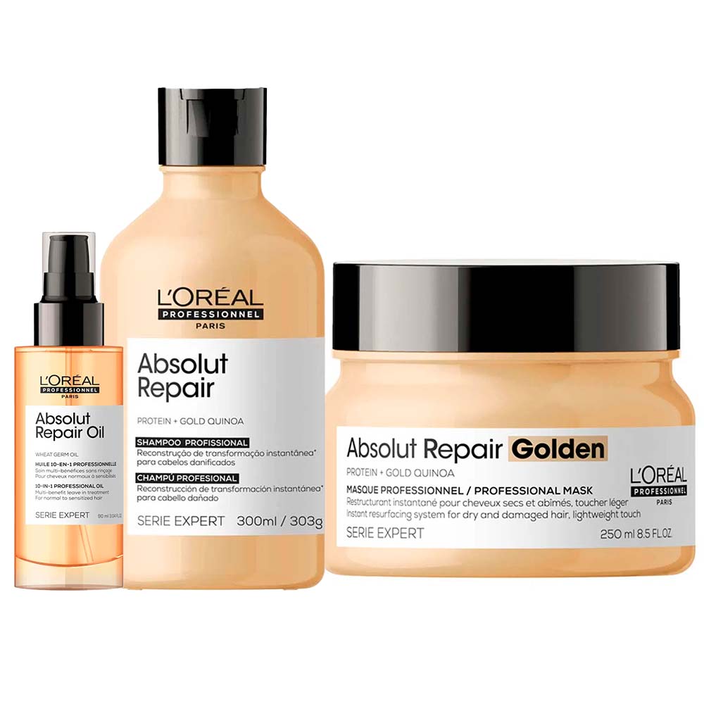 L'Oréal Professionnel Absolut Repair Kit Shampo + Máscara Light + Óleo