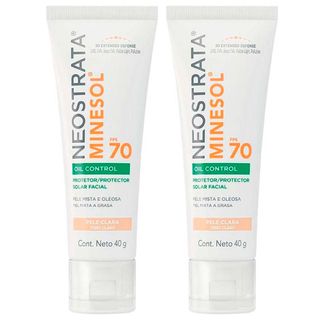 Neostrata Minesol Oil Control Kit com 2 Unidades – Protetor Solar Facial com Cor FPS70 – Clara 40g