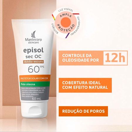 Mantecorp-Episol-Sec-Oc-Kit-com-3-Unidades-–-Protetor-Solar-Facial-FPS60-–-Médio-Escuro-60ml-Kit--3