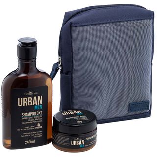 Farmaervas Urban Men Kit Shampoo 3 em 1 + Pomada Modeladora Menor preço em Farmaervas Urban Men Kit Shampoo 3 em 1 + Pomada Modeladora