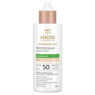 Protetor Solar Facial com Cor Antioleosidade Adcos Aqua Fluid FPS50 Menor preço em Protetor Solar Facial com Cor Antioleosidade Adcos Aqua Fluid FPS50
