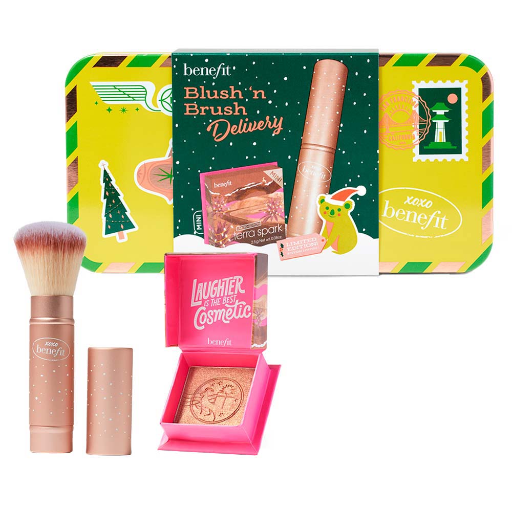 Benefit Kit Holiday Blush`N Brush Delivery - Blush + Pincel Retrátil