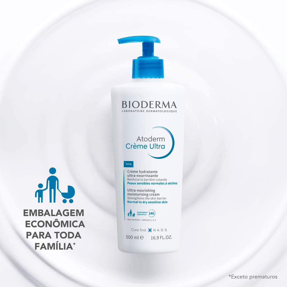 Creme Hidratante Corporal Bioderma - Atoderm Crème Ultra Peles Normais e Secas