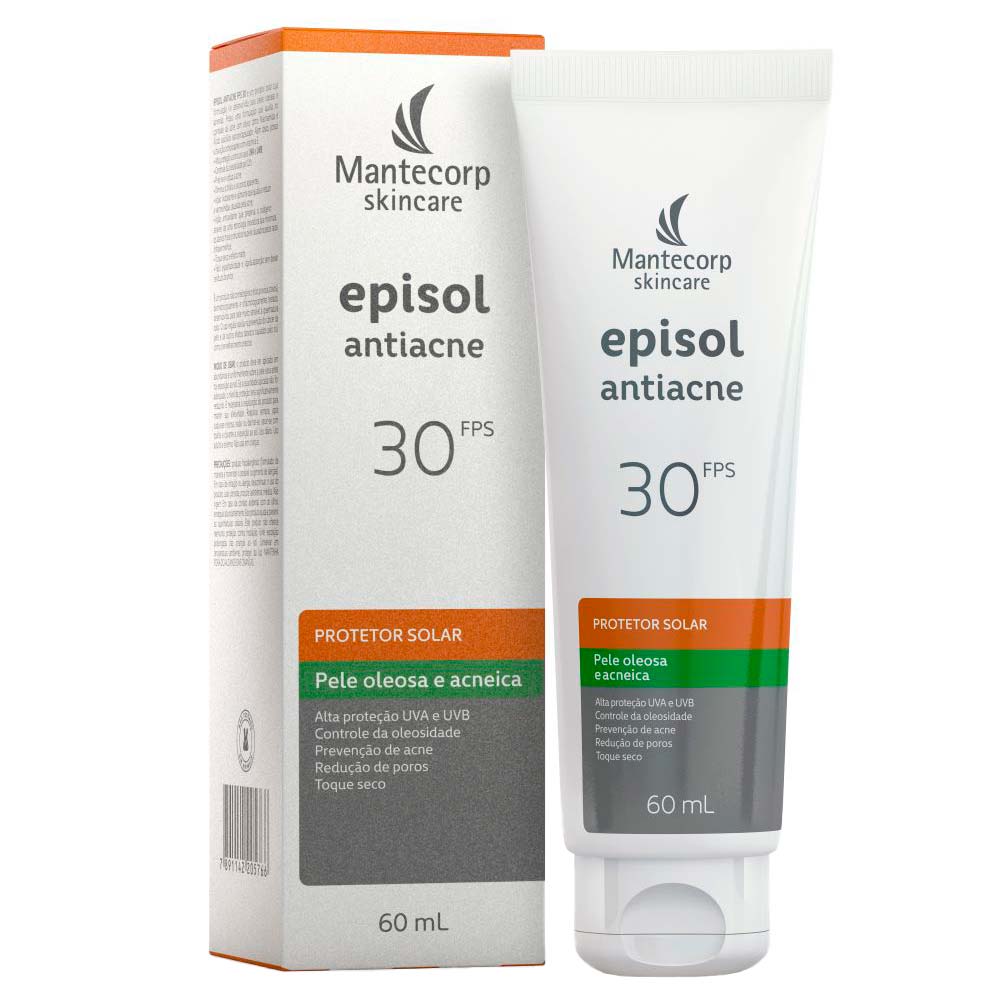 Protetor Solar Facial Antiacne Mantecorp Skincare Episol FPS30