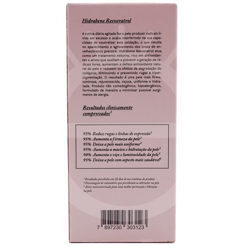 Creme Facial Anti-idade Hidrabene Retinol Noturno com 30g