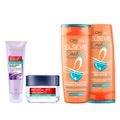 L’Oréal Paris Kit – Gel de Limpeza Facial Profunda Antioleosidade + Gel Creme Facial Antioleosidade + Shampoo e Condicionador Elseve Cachos Kit