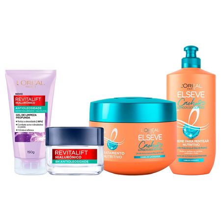 L’Oréal-Paris-Antioleosidade-+-Cachos-Kit-–-Gel-de-Limpeza-Facial-+-Gel-Creme-Hidratante-+-Creme-de-Tratamento-+-Creme-de-Pentear-Kit--1