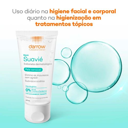 Sabonete Líquido Facial Darrow Suavie Peles Sensíveis e Sensibilizadas  140ml - Drogaria Sao Paulo