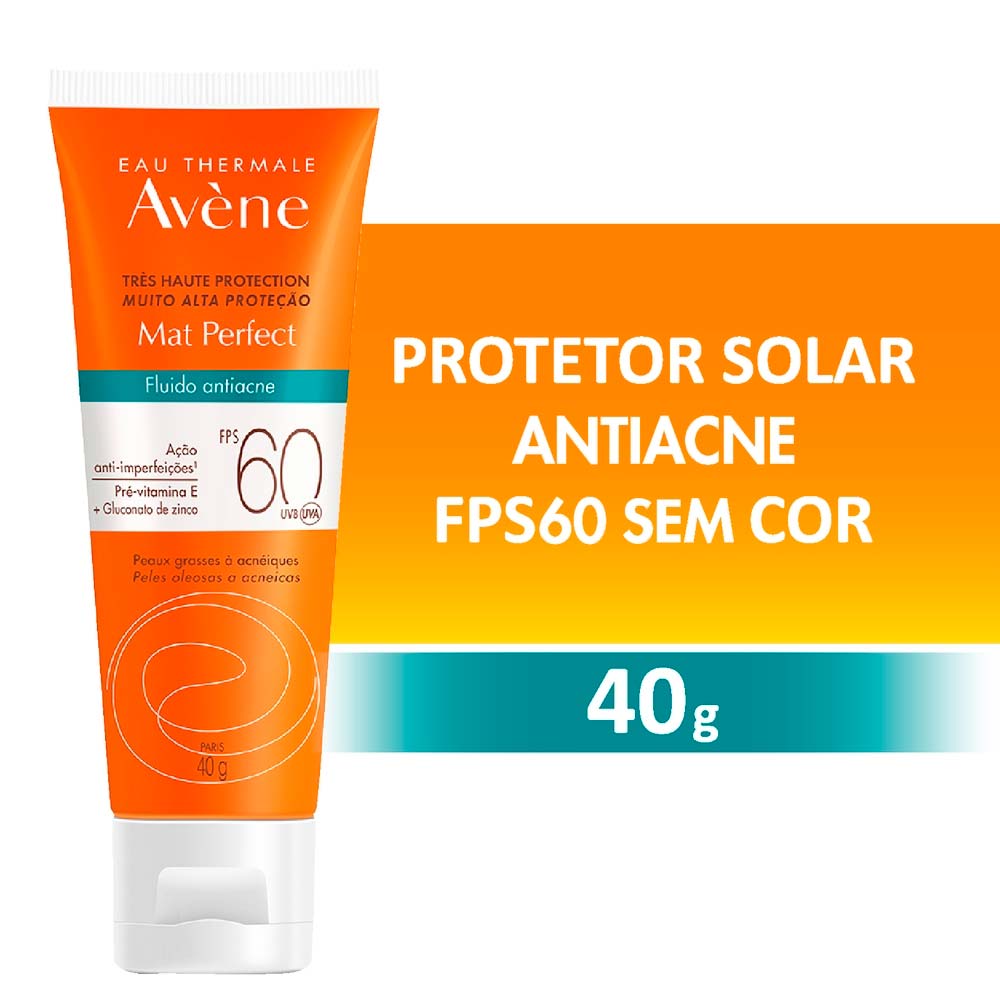 Protetor Solar Avène - Mat Perfect Fluido Antiacne FPS 60