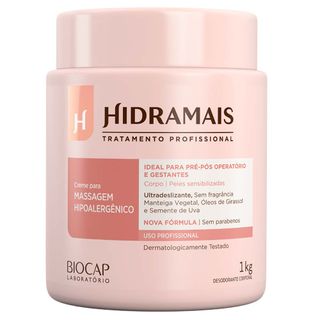 Creme Para Massagem Hipoalergênico Hidramais 1Kg