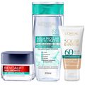 L’Oréal Paris Kit – Água Micelar Efeito Matte 200ml + Gel Creme Antioleosidade 50ml + Protetor Solar com Cor FPS60 – Clara 40g Kit