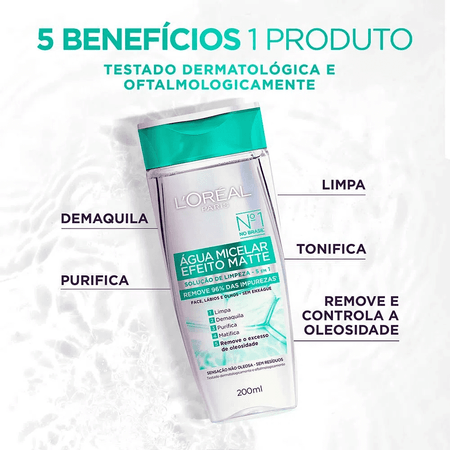 L’Oréal-Paris-Kit-–-Água-Micelar-Efeito-Matte-200ml-+-Gel-Creme-Antioleosidade-50ml-+-Protetor-Solar-com-Cor-FPS60-–-Clara-40g-Kit--2