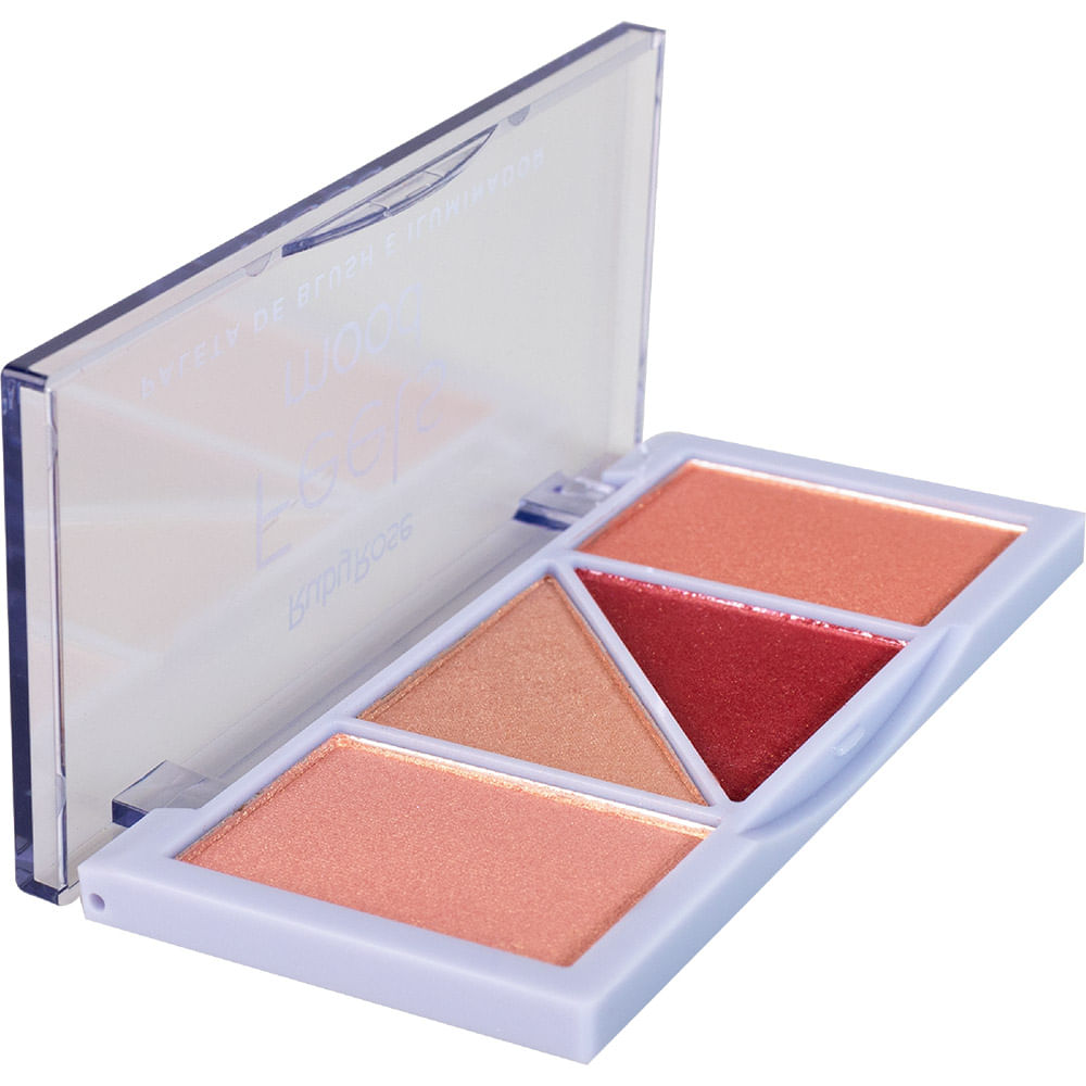 Paleta Multifuncional Ruby Rose Blush e Iluminador Feels Mood