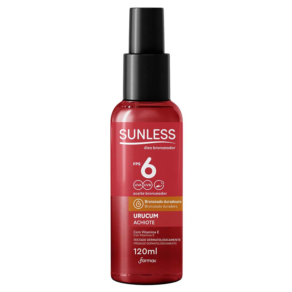 Óleo Bronzeador FPS 6 Sunless - Urucum