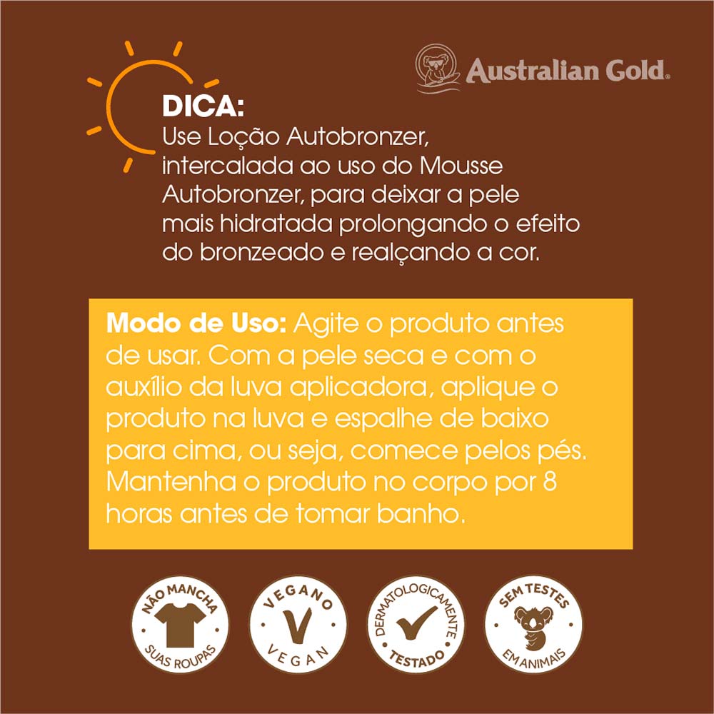Mousse Autobronzeador Australian Gold Kakadu Bronzer