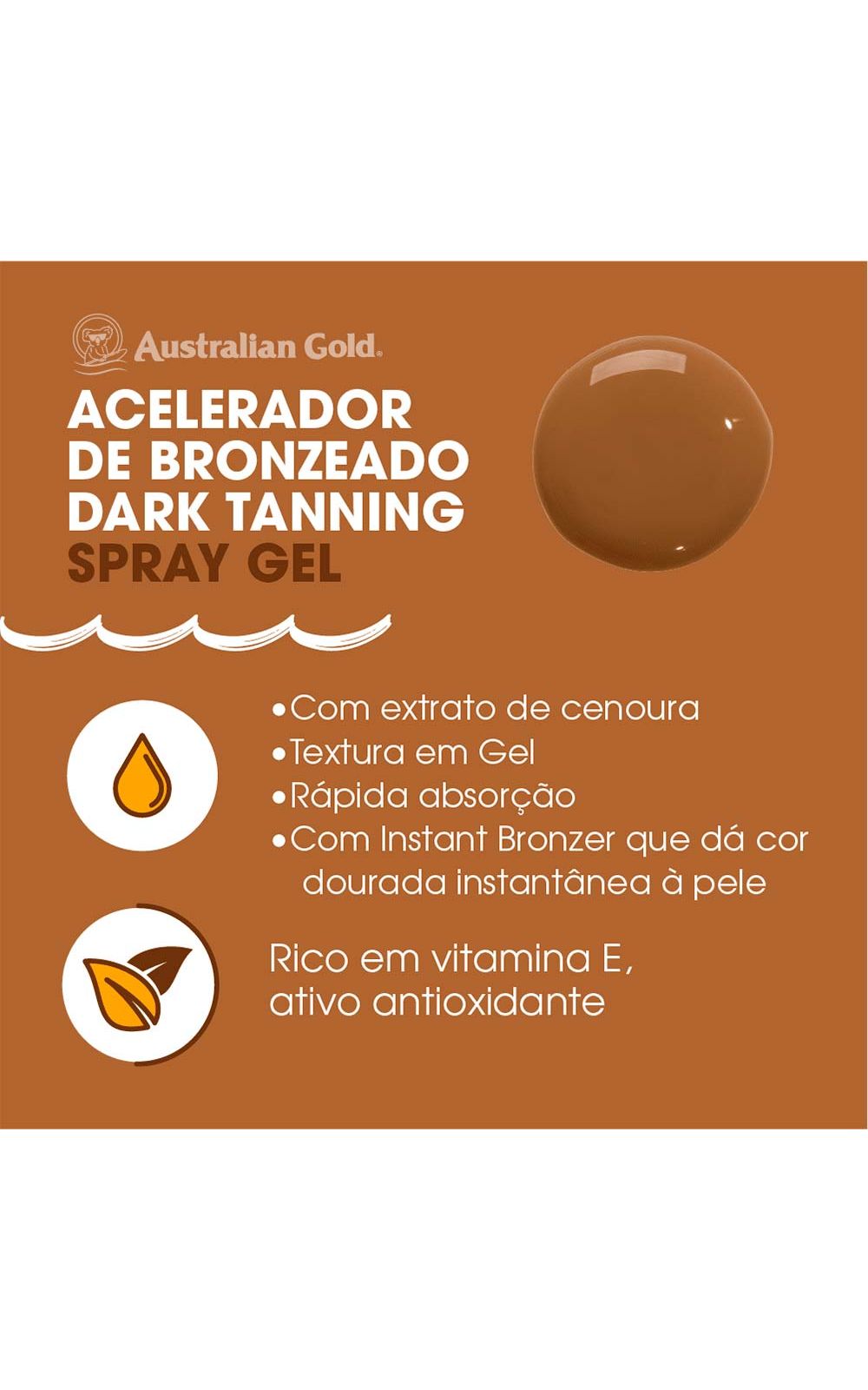 Foto 8 - Acelerador de Bronzeado Australian Gold - Dark Tanning Instant com Bronzer - 237g