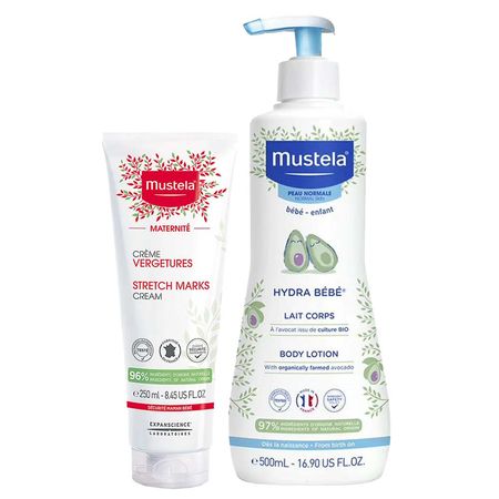 Mustela-Kit-–-Creme-para-Estrias-Maternité-250ml-+-Hidratante-Hydra-Bebê-500ml-Kit--1