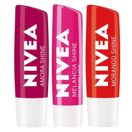NIVEA-Hidratante-Labial-Shine-Kit-–-Amora-+-Morango-+-Melancia-Kit--1