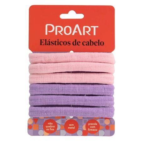 Elásticos-de-Cabelo-Sem-Metal-Proart-Rosa-e-Lilás-6Un--2