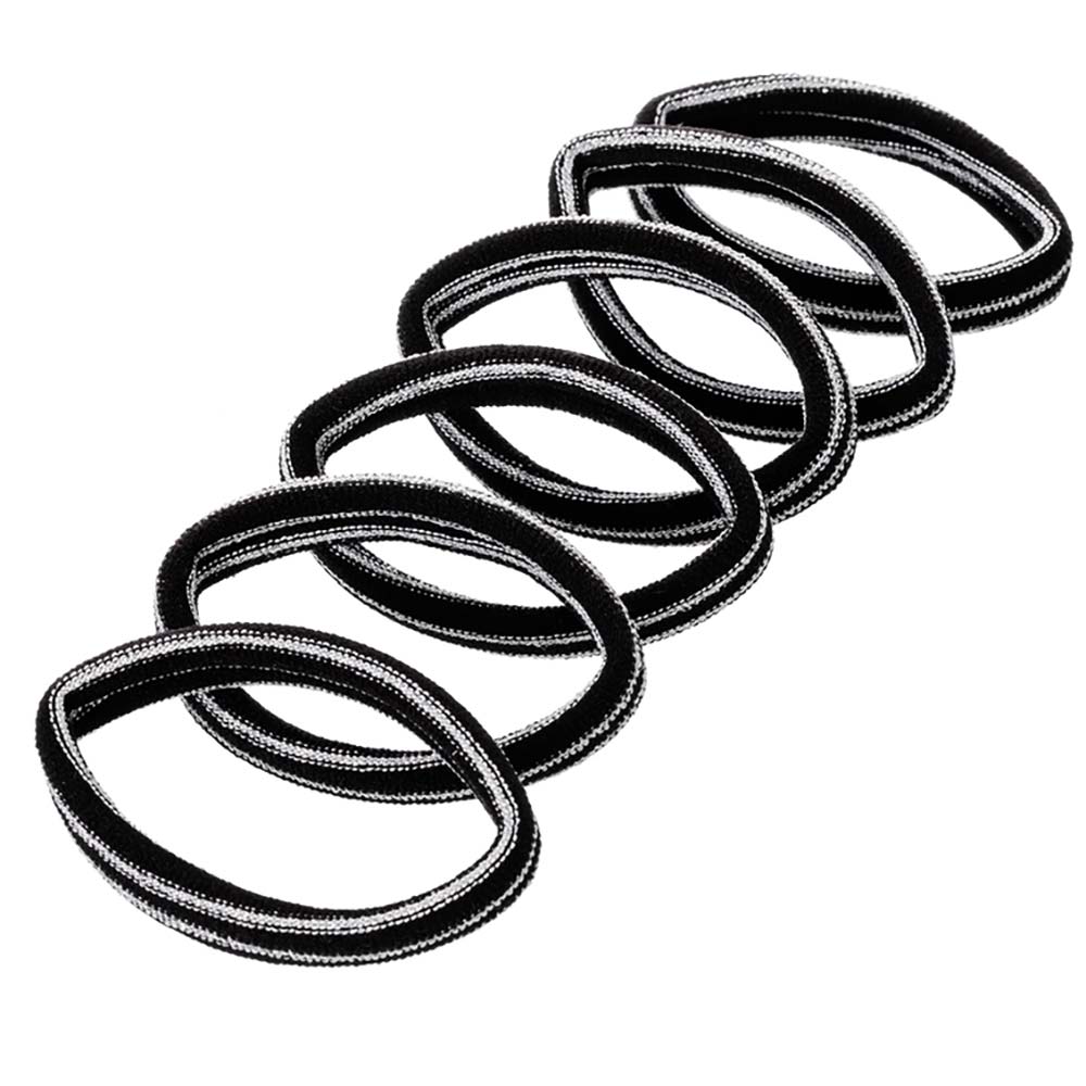 Elásticos de Cabelo Sem Metal Proart com Fios Pratas