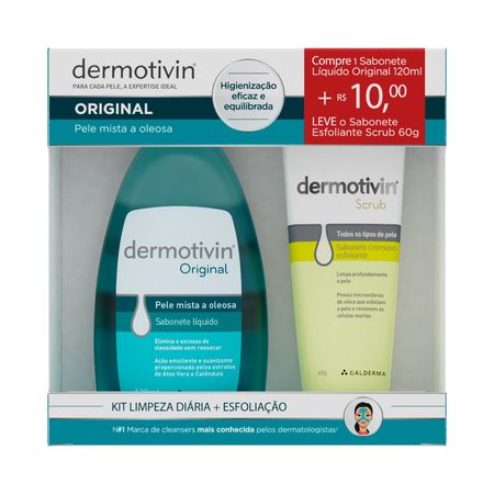 Dermotivin-Kit-–-Sabonete-Líquido-–-Pele-Mista-a-Oleosa-120ml-+-Sabonete-Esfoliante-60g-Kit--1