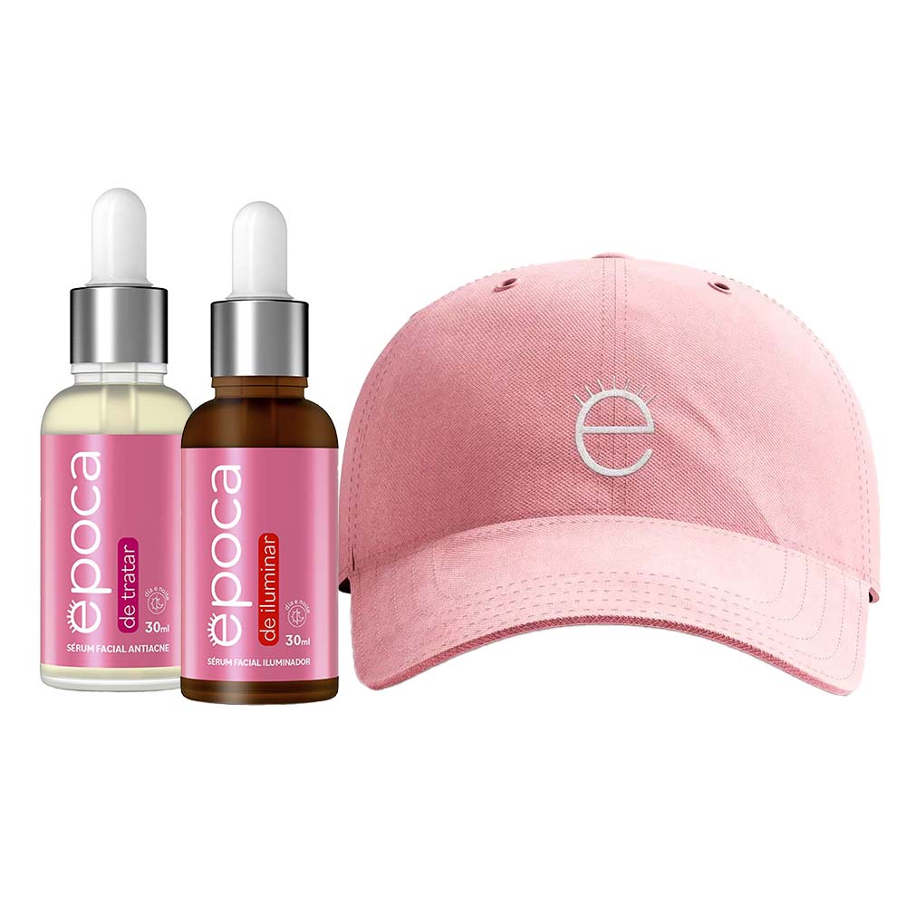 Época by Dermage Kit – Época de Iluminar 30ml + Época de Tratar 30ml + Boné Época Cosméticos