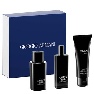 Code Giorgio Armani Kit - Perfume Masculino EDT + Miniatura + Body Balm - kit Menor preço em Code Giorgio Armani Kit - Perfume Masculino EDT + Miniatura + Body Balm - kit