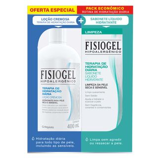 Fisiogel Kit – Loção Cremosa + Sabonete Líquido