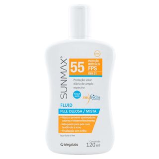 Fluid FPS 55 Sunmax - Protetor Solar Menor preço em Fluid FPS 55 Sunmax - Protetor Solar