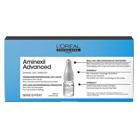 Ampola de Tratamento Antiqueda LOréal Professionnel - Aminexil Advanced - 10x...