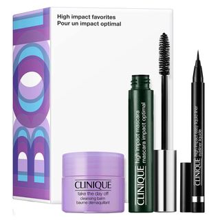 Clinique High Impact Favorites Kit – Máscara de Cílios + Demaquilante + Delineador Menor preço em Clinique High Impact Favorites Kit – Máscara de Cílios + Demaquilante + Delineador