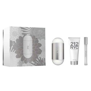 Carolina Herrera 212 NYC Kit - Eau de Toilette + Hidratante Corporal + MegaSpritzer Menor preço em Carolina Herrera 212 NYC Kit - Eau de Toilette + Hidratante Corporal + MegaSpritzer