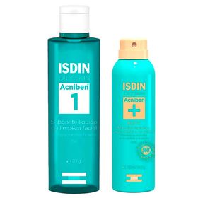 isdin-acniben-kit-sabonete-liquido-facial-spray-corporal-antiacne