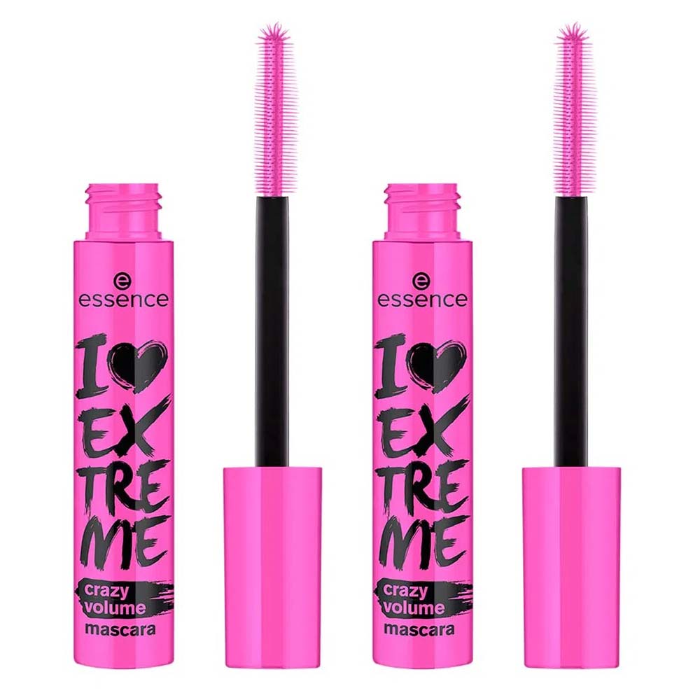 Essence I Love Extreme Crazy Volume Kit de Maquiagem – 2 Máscaras de Cílios
