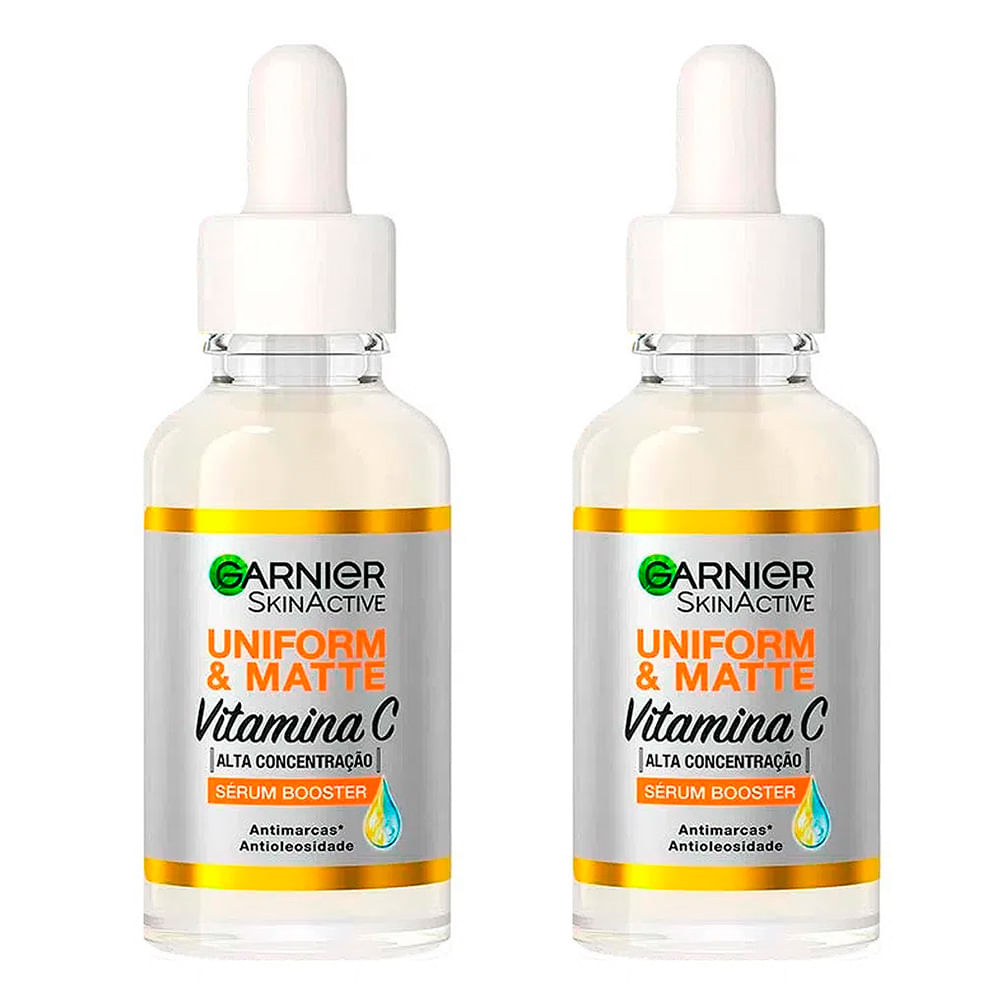 Garnier Skin Uniform & Matte Vitamina C Kit - 2 Sérum Facial Antimarcas