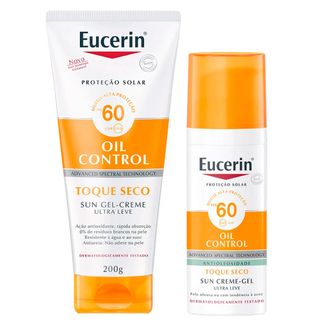 Eucerin Kit - Protetor Solar Corporal Toque Seco FPS60 + Protetor Solar Gel-Creme Oil Control FPS60