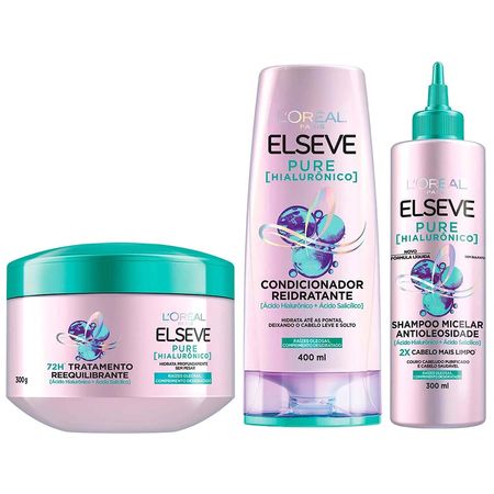 Elseve-Pure-Hialurônico-Kit-–-Condicionador-+-Shampoo-Micelar-+-Creme-de-Tratamento-Kit--1