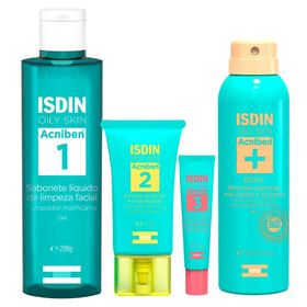 isdin-kit-sabonete-liquido-facial-gel-creme-facial-spray-corporal-antiacne-gel-secativo-para-espinhas